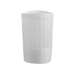Toque en TNT GOURMET 60 gr/m² 100%végétal blanche 25cm (4E)